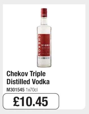Chekov Triple Distilled Vodka