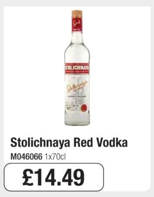 Stolichnaya Red Vodka