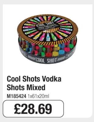 Cool Shots Vodka Shots Mixed