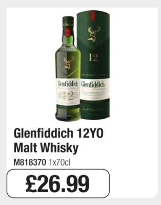 Glenfiddich 12YO Malt Whisky