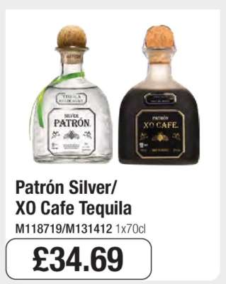 Patrón Silver/ XO Cafe Tequila