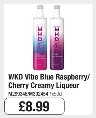 WKD Vibe Blue Raspberry/Cherry Creamy Liqueur