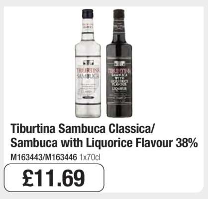 Tiburtina Sambuca Classica/Sambuca with Liquorice Flavour 38%