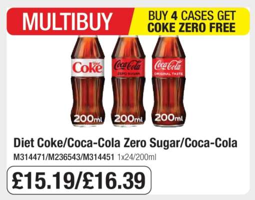Diet Coke/Coca-Cola Zero Sugar/Coca-Cola
