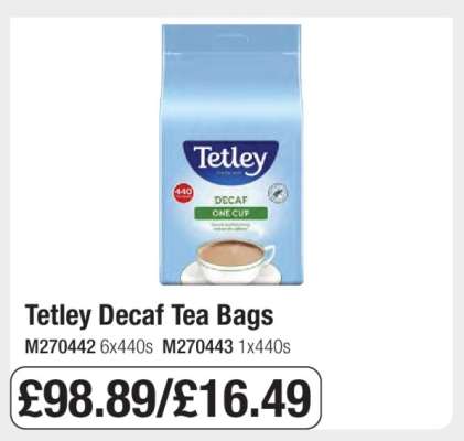 Tetley Decaf Tea Bags
