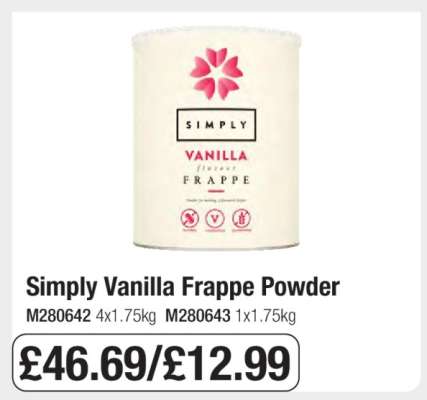 Simply Vanilla Frappe Powder
