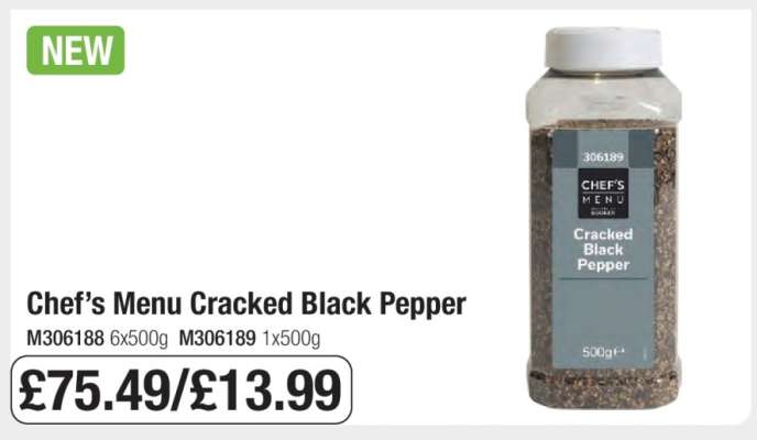 Chef’s Menu Cracked Black Pepper