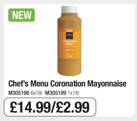 Chef’s Menu Coronation Mayonnaise