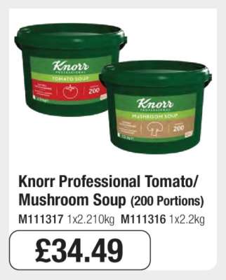 Knorr Professional Tomato/Mushroom Soup