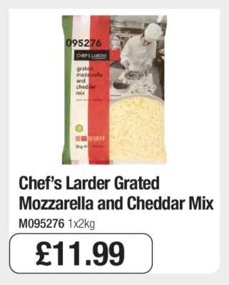 Chef’s Larder Grated Mozzarella and Cheddar Mix