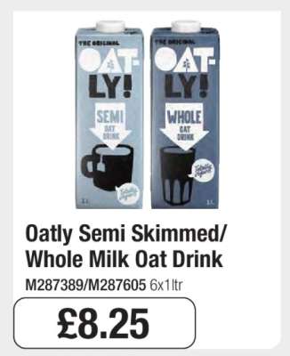 Oatly Semi Skimmed/Whole Milk Oat Drink