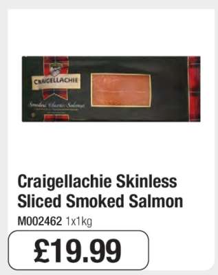 Craigellachie Skinless Sliced Smoked Salmon