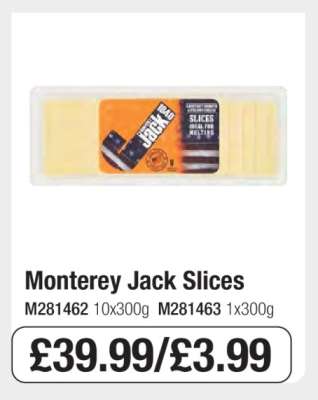 Monterey Jack Slices