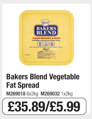 Bakers Blend Vegetable Fat Spread