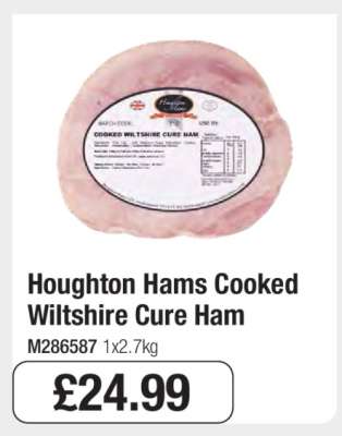 Houghton Hams Cooked Wiltshire Cure Ham