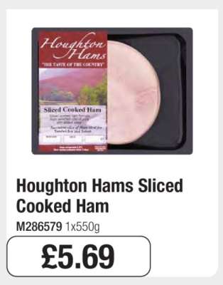 Houghton Hams Sliced Cooked Ham