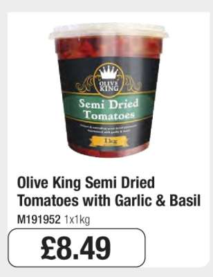 Olive King Semi Dried Tomatoes with Garlic & Basil
