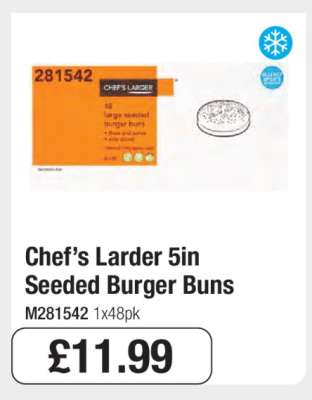 Chef’s Larder 5in Seeded Burger Buns