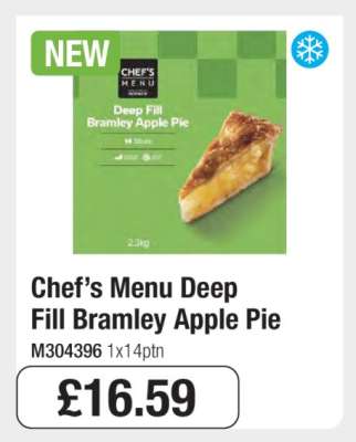 Chef’s Menu Deep Fill Bramley Apple Pie