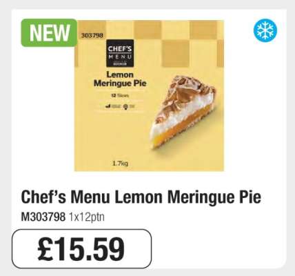 Chef’s Menu Lemon Meringue Pie