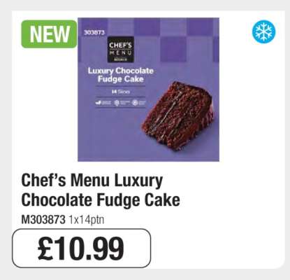 Chef’s Menu Luxury Chocolate Fudge Cake