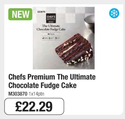 Chefs Premium The Ultimate Chocolate Fudge Cake