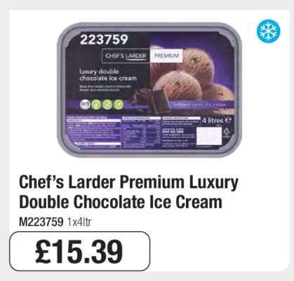 Chef’s Larder Premium Luxury Double Chocolate Ice Cream