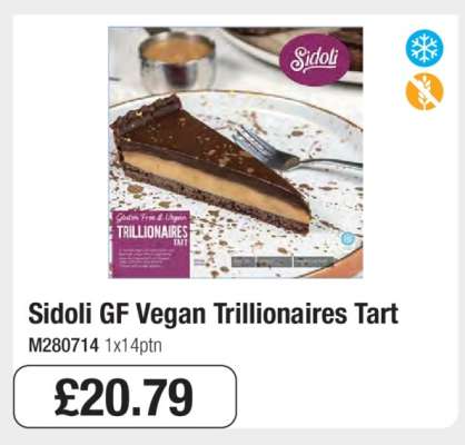 Sidoli GF Vegan Trillionaires Tart