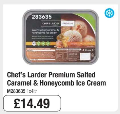 Chef’s Larder Premium Salted Caramel & Honeycomb Ice Cream
