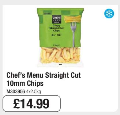 Chef’s Menu Straight Cut 10mm Chips