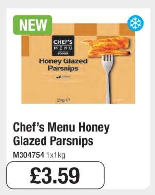 Chef’s Menu Honey Glazed Parsnips