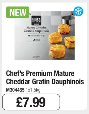Chef’s Premium Mature Cheddar Gratin Dauphinois
