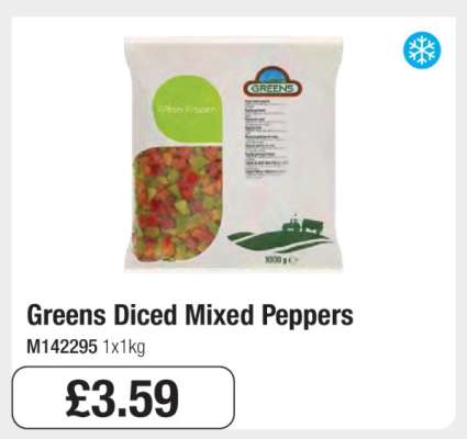 Greens Diced Mixed Peppers