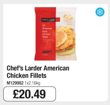 Chef’s Larder American Chicken Fillets