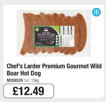 Chef’s Larder Premium Gourmet Wild Boar Hot Dog