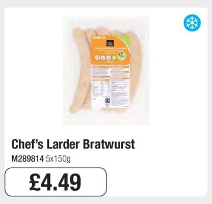Chef’s Larder Bratwurst