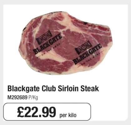 Blackgate Club Sirloin Steak