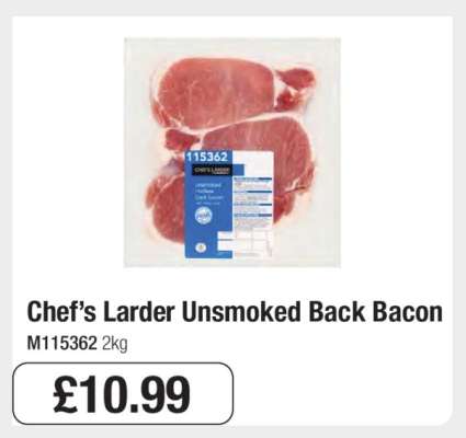 Chef’s Larder Unsmoked Back Bacon