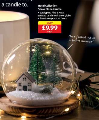 Hotel Collection Snow Globe Candle