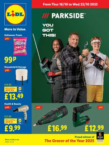 Lidl offer  - 16/10/2025 - 22/10/2025.
