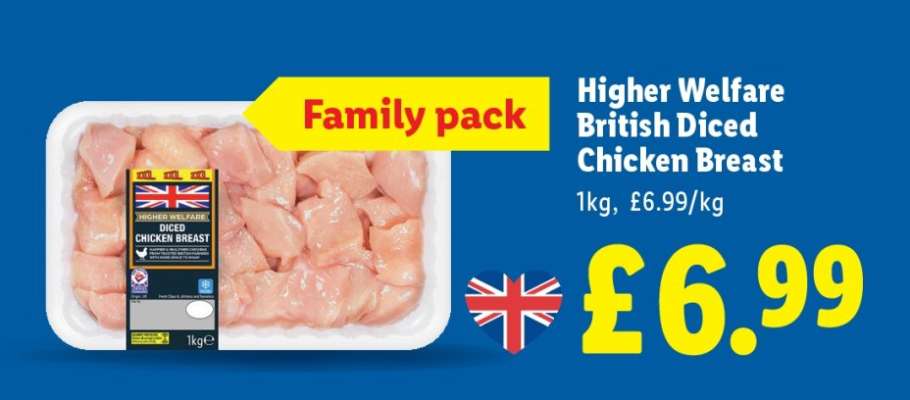 Higher Welfare British Diced Chicken Breast