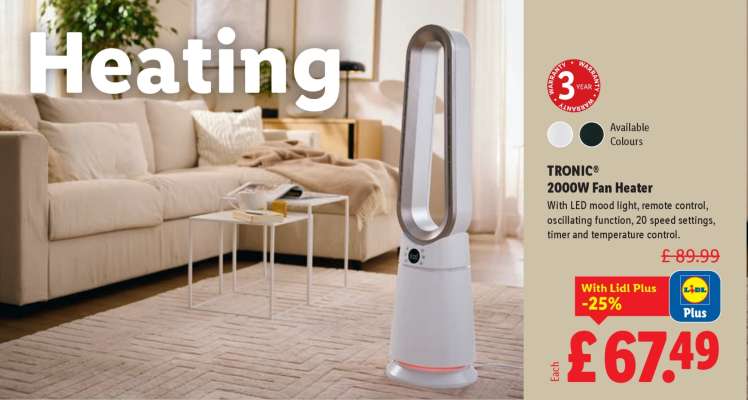 TRONIC 2000W Fan Heater
