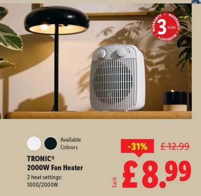 TRONIC® 2000W Fan Heater