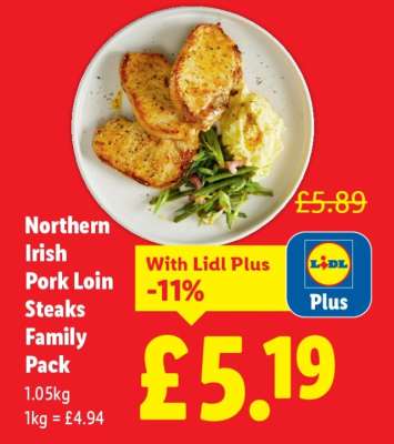 Northern Irish Pork Loin Steaks Family Pack