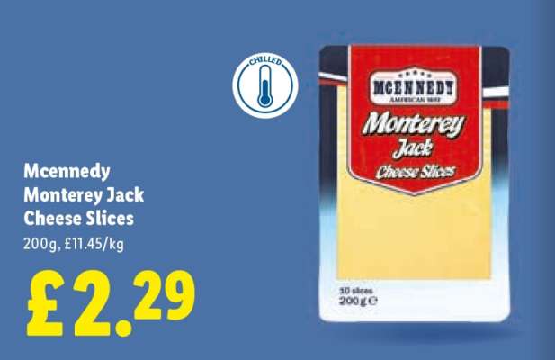 Mcennedy Monterey Jack Cheese Slices