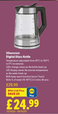Silvercrest Digital Glass Kettle