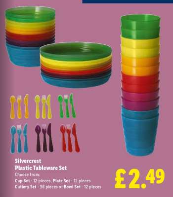 Silvercrest Plastic Tableware Set