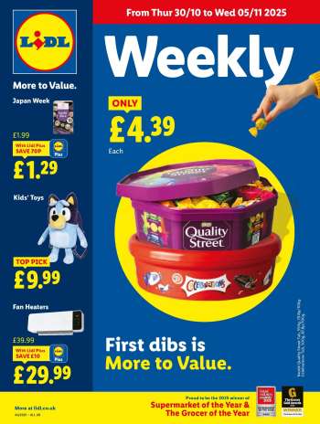 Lidl offer  - 30/10/2025 - 05/11/2025.