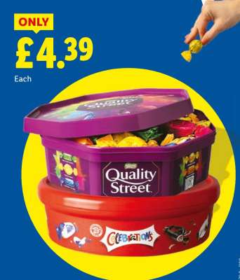 Quality Street & Celebrations Tubs