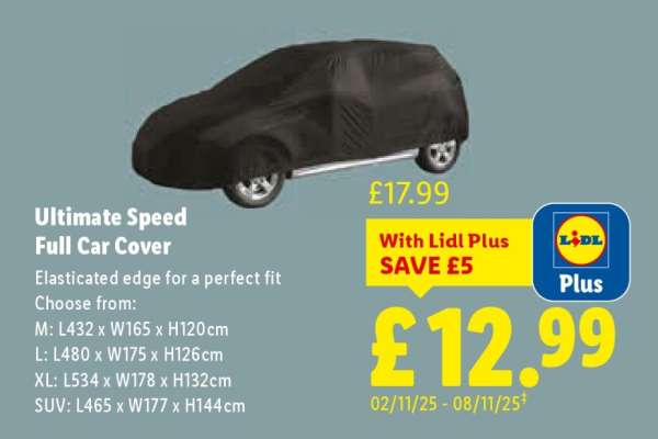 Ultimate Speed Full Car Cover